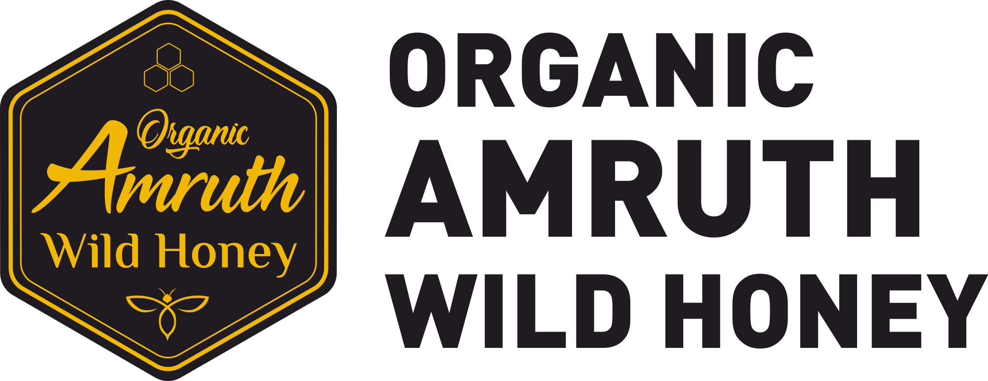 organic amruth wild honey logo